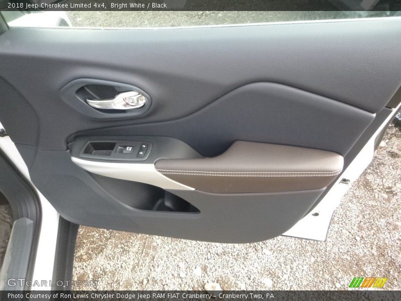 Bright White / Black 2018 Jeep Cherokee Limited 4x4