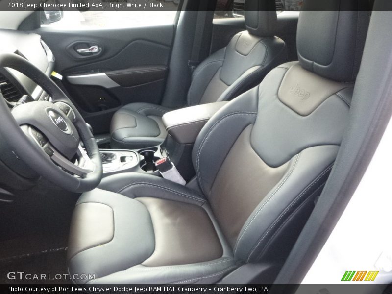 Bright White / Black 2018 Jeep Cherokee Limited 4x4