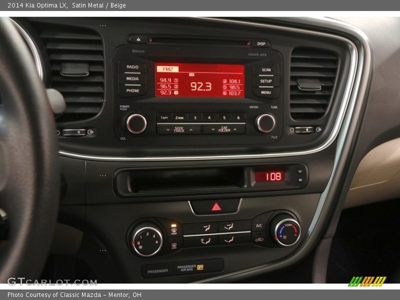Satin Metal / Beige 2014 Kia Optima LX
