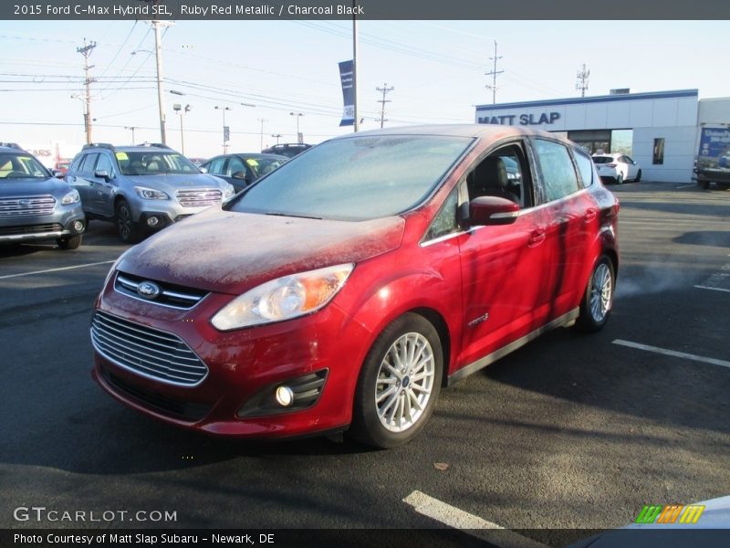 Ruby Red Metallic / Charcoal Black 2015 Ford C-Max Hybrid SEL