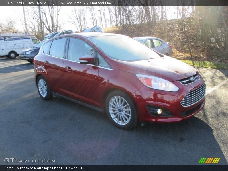 Ruby Red Metallic / Charcoal Black 2015 Ford C-Max Hybrid SEL
