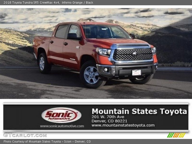 Inferno Orange / Black 2018 Toyota Tundra SR5 CrewMax 4x4
