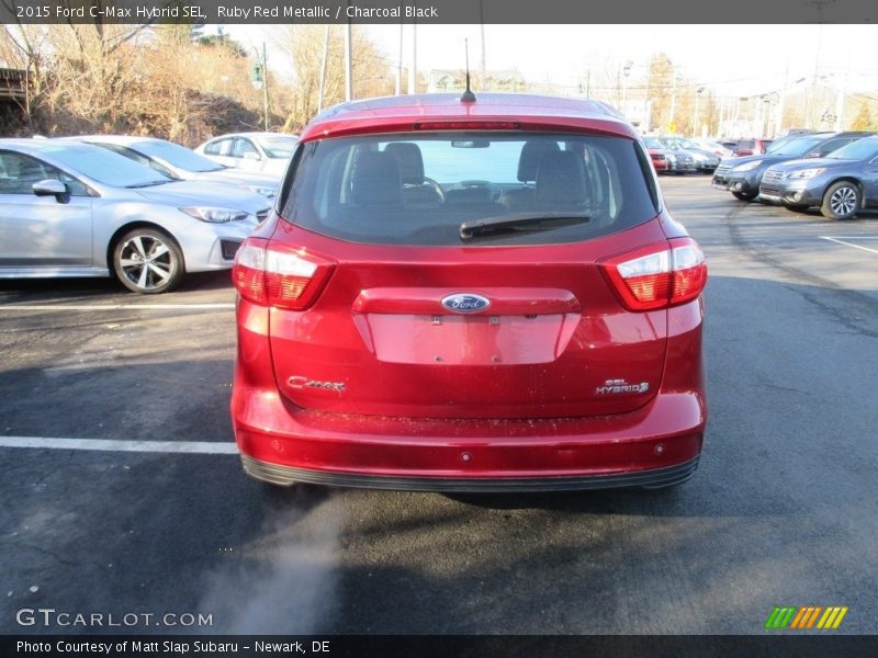 Ruby Red Metallic / Charcoal Black 2015 Ford C-Max Hybrid SEL