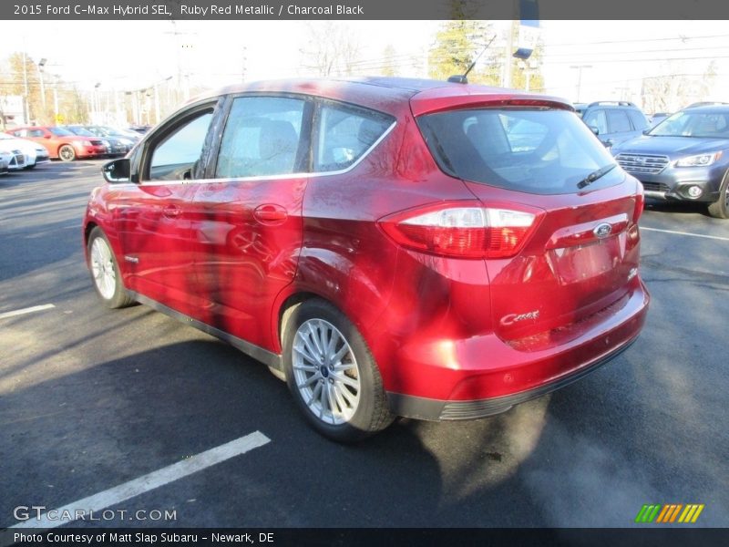 Ruby Red Metallic / Charcoal Black 2015 Ford C-Max Hybrid SEL