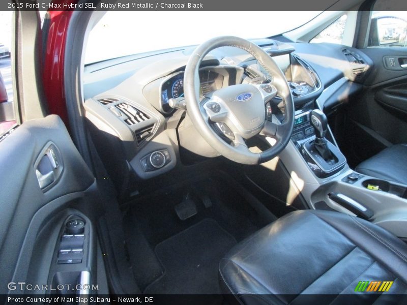 Ruby Red Metallic / Charcoal Black 2015 Ford C-Max Hybrid SEL