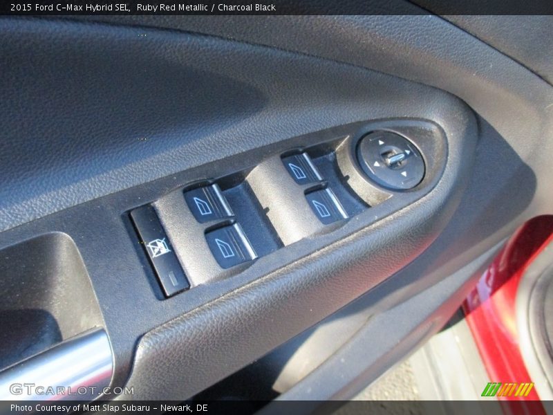Ruby Red Metallic / Charcoal Black 2015 Ford C-Max Hybrid SEL