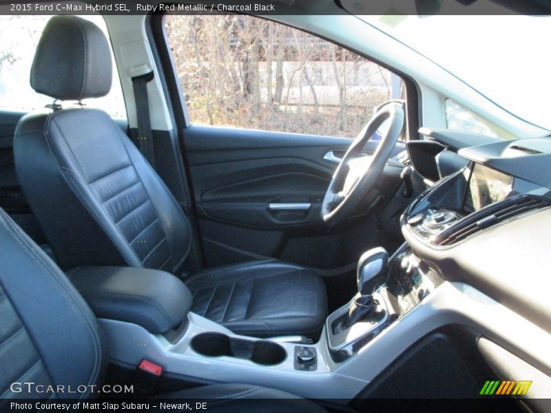 Ruby Red Metallic / Charcoal Black 2015 Ford C-Max Hybrid SEL