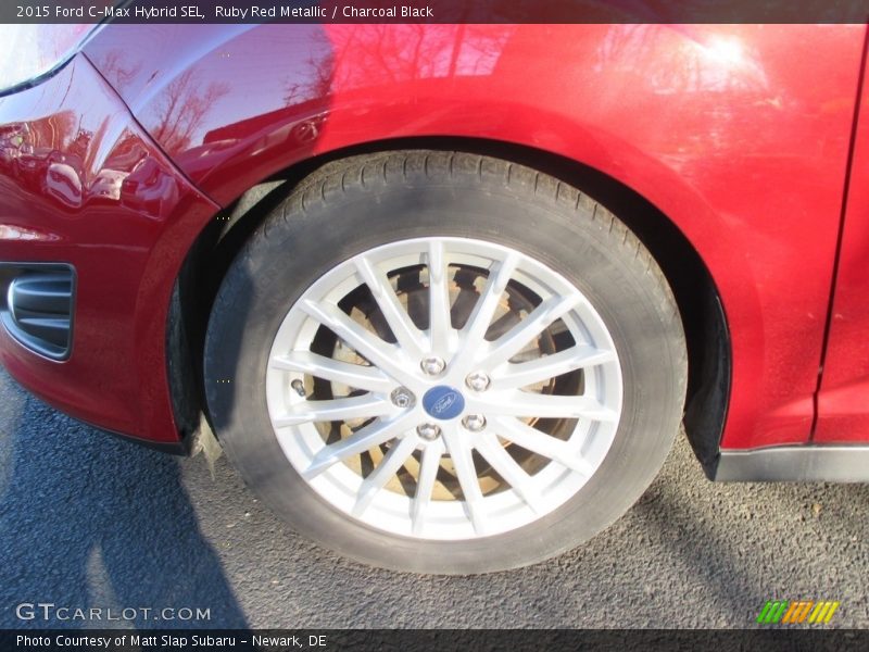 Ruby Red Metallic / Charcoal Black 2015 Ford C-Max Hybrid SEL