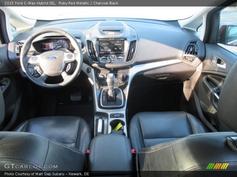Ruby Red Metallic / Charcoal Black 2015 Ford C-Max Hybrid SEL