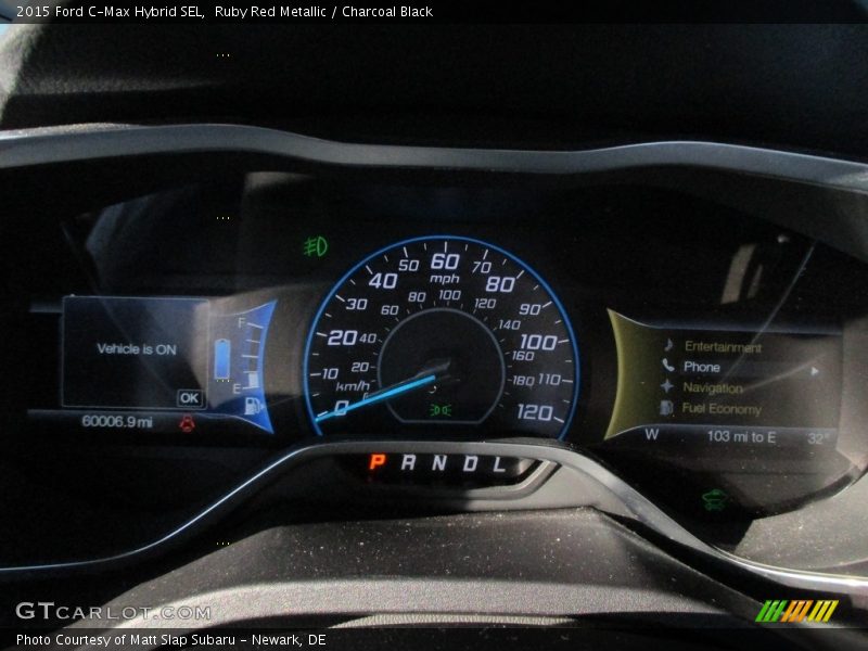 Ruby Red Metallic / Charcoal Black 2015 Ford C-Max Hybrid SEL