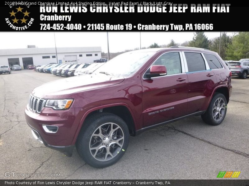 Velvet Red Pearl / Black/Light Gray 2018 Jeep Grand Cherokee Limited 4x4 Sterling Edition