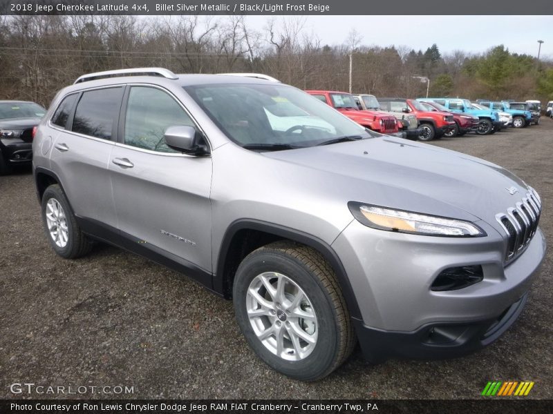 Billet Silver Metallic / Black/Light Frost Beige 2018 Jeep Cherokee Latitude 4x4
