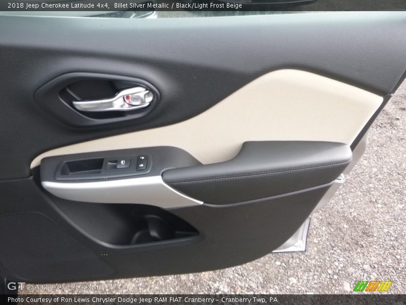 Billet Silver Metallic / Black/Light Frost Beige 2018 Jeep Cherokee Latitude 4x4