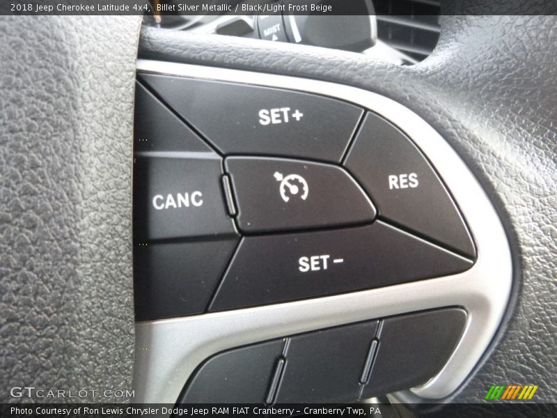 Billet Silver Metallic / Black/Light Frost Beige 2018 Jeep Cherokee Latitude 4x4