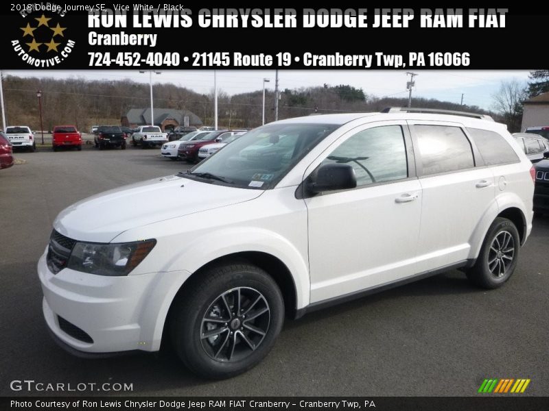 Vice White / Black 2018 Dodge Journey SE