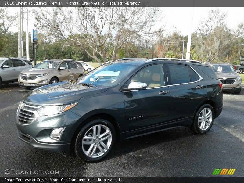 Nightfall Gray Metallic / Jet Black/­Brandy 2018 Chevrolet Equinox Premier