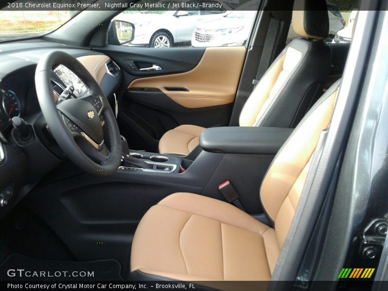 Nightfall Gray Metallic / Jet Black/­Brandy 2018 Chevrolet Equinox Premier
