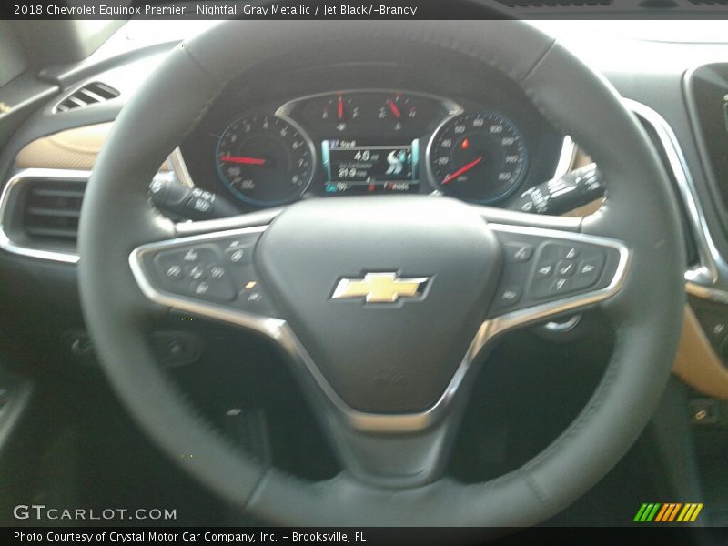 Nightfall Gray Metallic / Jet Black/­Brandy 2018 Chevrolet Equinox Premier