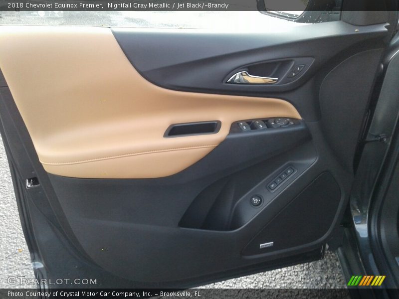 Nightfall Gray Metallic / Jet Black/­Brandy 2018 Chevrolet Equinox Premier