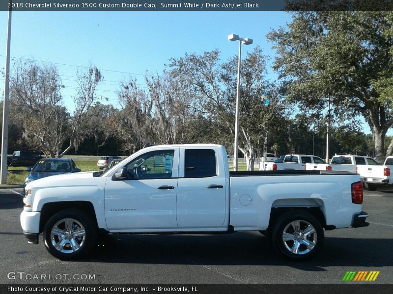 Summit White / Dark Ash/Jet Black 2018 Chevrolet Silverado 1500 Custom Double Cab