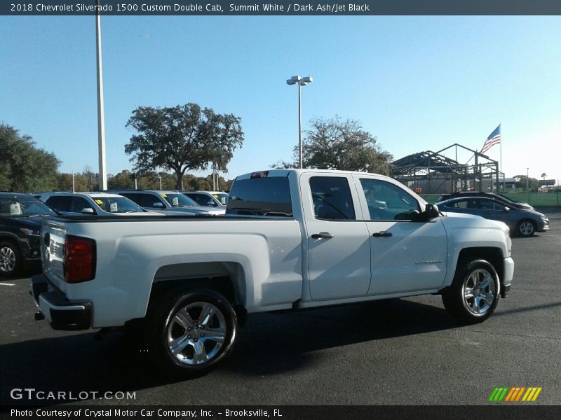 Summit White / Dark Ash/Jet Black 2018 Chevrolet Silverado 1500 Custom Double Cab