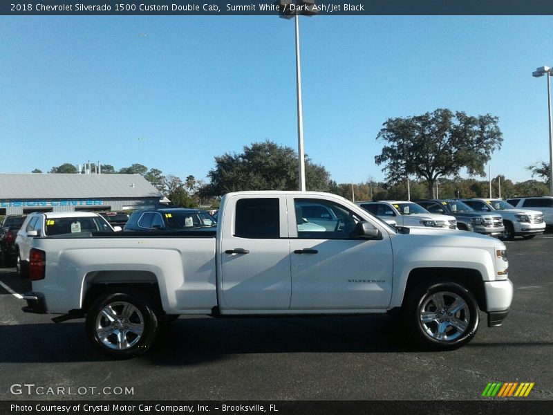 Summit White / Dark Ash/Jet Black 2018 Chevrolet Silverado 1500 Custom Double Cab