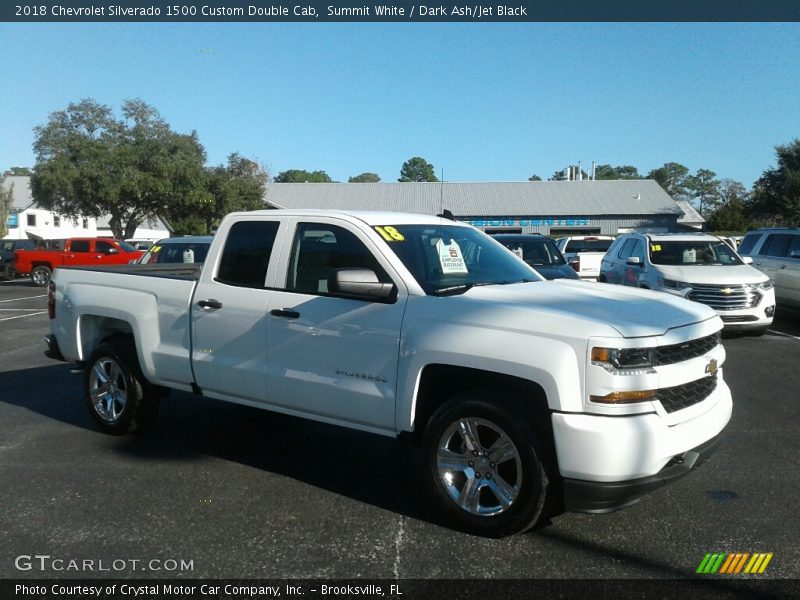 Summit White / Dark Ash/Jet Black 2018 Chevrolet Silverado 1500 Custom Double Cab