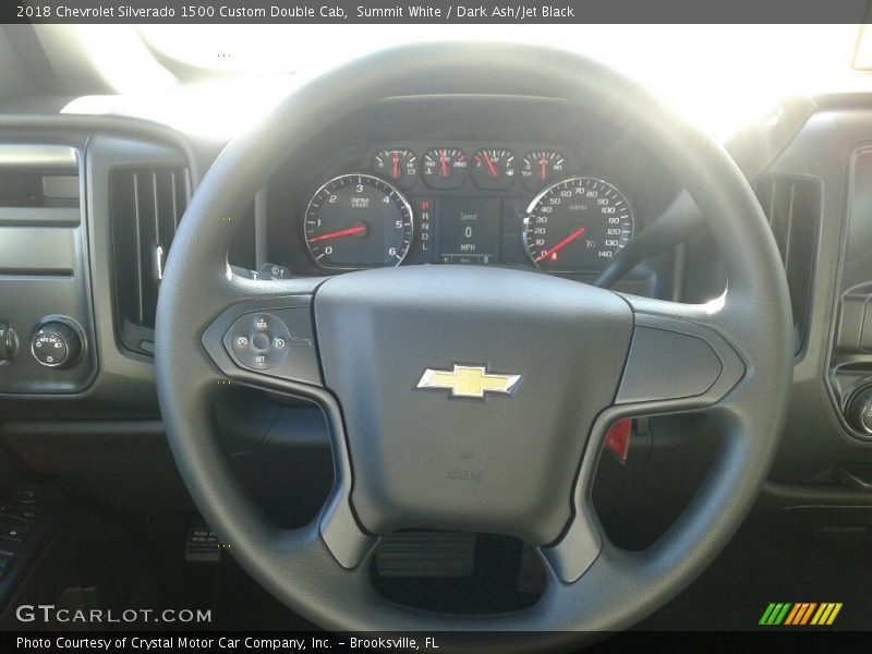 Summit White / Dark Ash/Jet Black 2018 Chevrolet Silverado 1500 Custom Double Cab