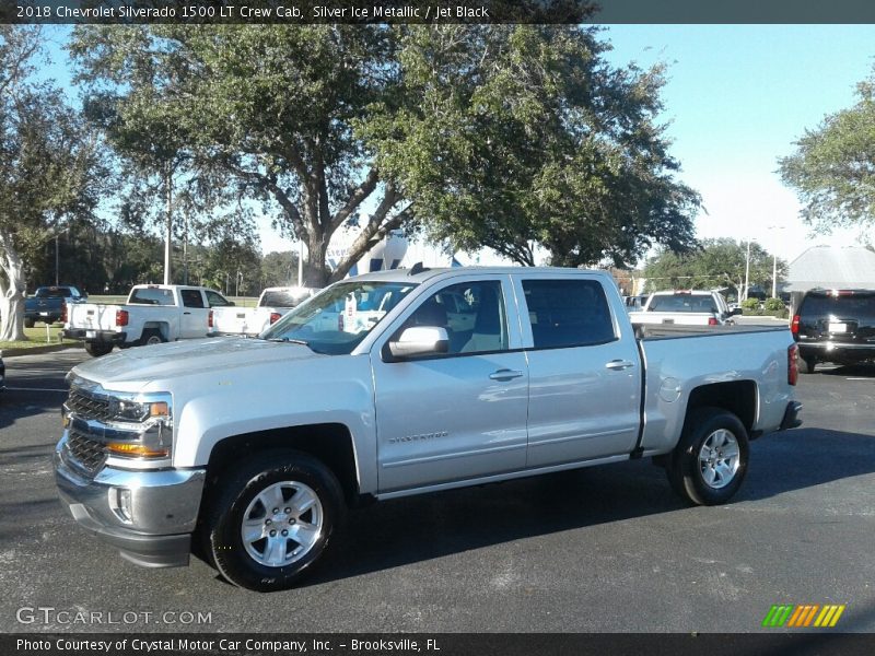 Silver Ice Metallic / Jet Black 2018 Chevrolet Silverado 1500 LT Crew Cab