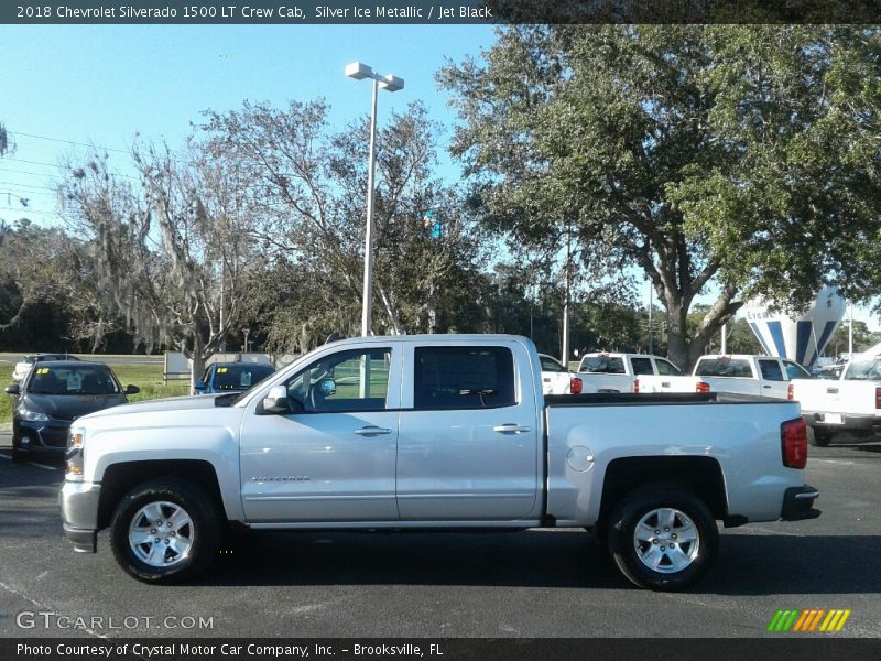 Silver Ice Metallic / Jet Black 2018 Chevrolet Silverado 1500 LT Crew Cab