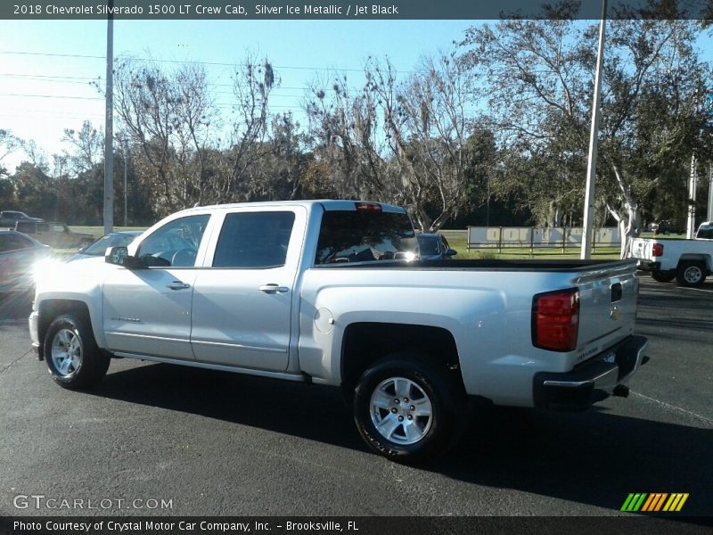 Silver Ice Metallic / Jet Black 2018 Chevrolet Silverado 1500 LT Crew Cab
