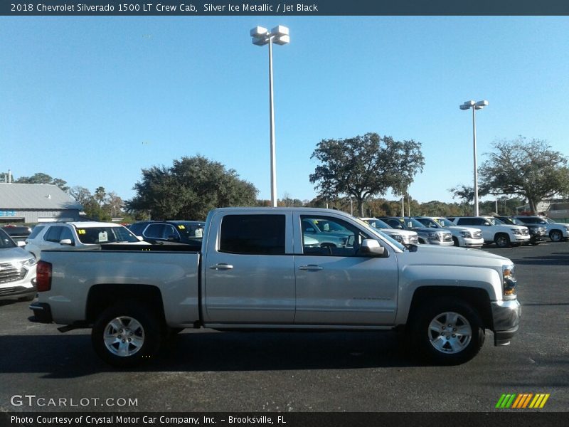 Silver Ice Metallic / Jet Black 2018 Chevrolet Silverado 1500 LT Crew Cab