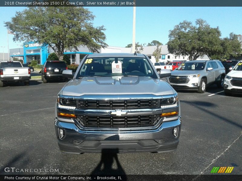 Silver Ice Metallic / Jet Black 2018 Chevrolet Silverado 1500 LT Crew Cab