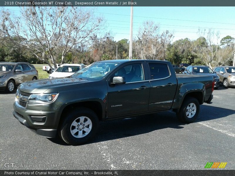 Deepwood Green Metallic / Jet Black 2018 Chevrolet Colorado WT Crew Cab
