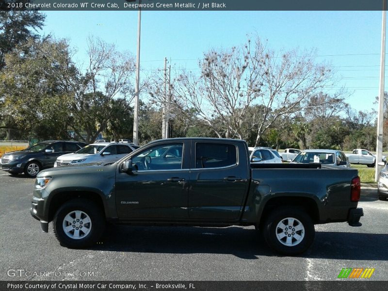 Deepwood Green Metallic / Jet Black 2018 Chevrolet Colorado WT Crew Cab