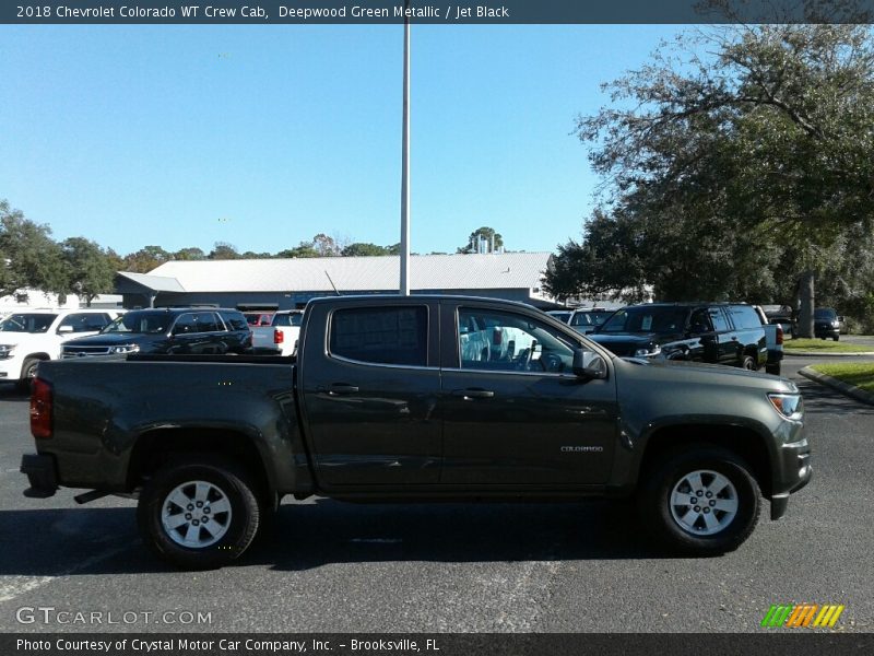 Deepwood Green Metallic / Jet Black 2018 Chevrolet Colorado WT Crew Cab