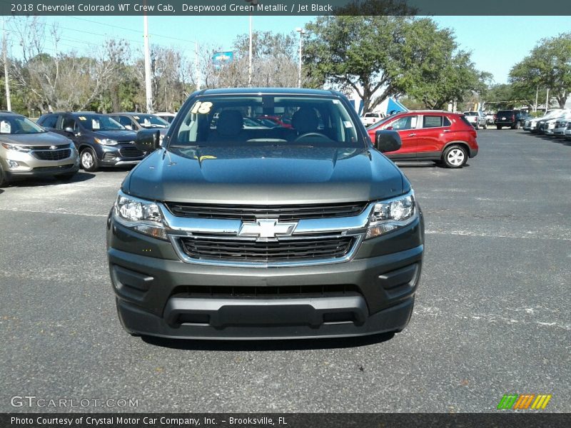 Deepwood Green Metallic / Jet Black 2018 Chevrolet Colorado WT Crew Cab