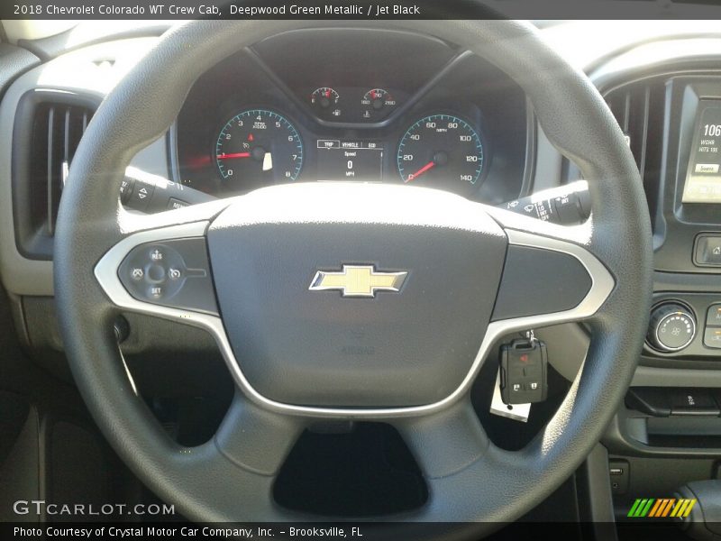 Deepwood Green Metallic / Jet Black 2018 Chevrolet Colorado WT Crew Cab