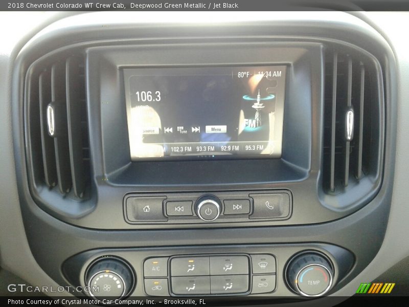 Deepwood Green Metallic / Jet Black 2018 Chevrolet Colorado WT Crew Cab