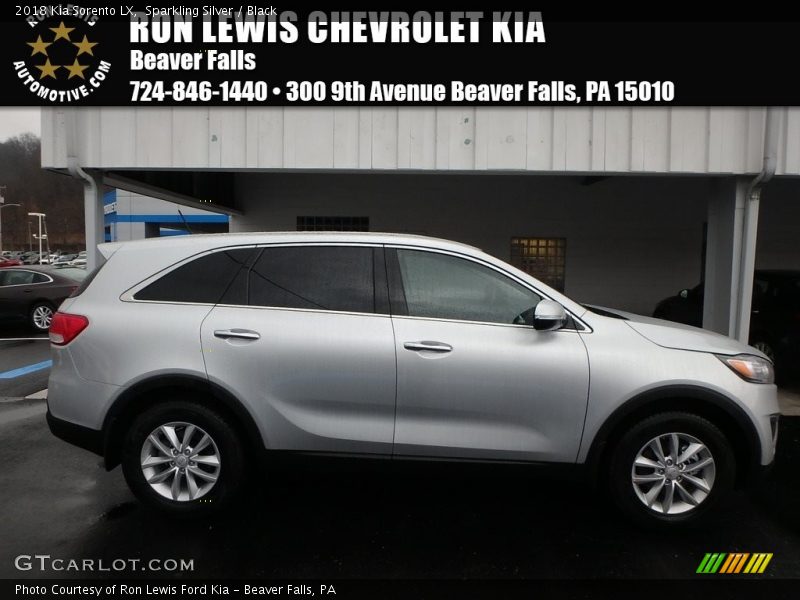 Sparkling Silver / Black 2018 Kia Sorento LX
