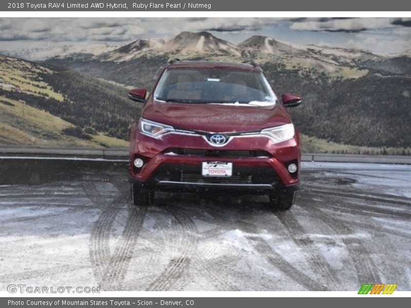 Ruby Flare Pearl / Nutmeg 2018 Toyota RAV4 Limited AWD Hybrid