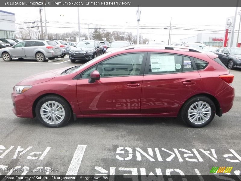 Crimson Red Pearl / Ivory 2018 Subaru Impreza 2.0i Premium 5-Door