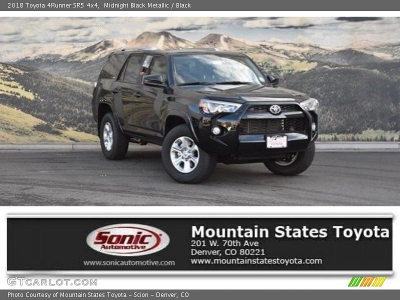 Midnight Black Metallic / Black 2018 Toyota 4Runner SR5 4x4