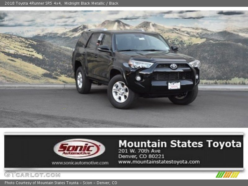 Midnight Black Metallic / Black 2018 Toyota 4Runner SR5 4x4