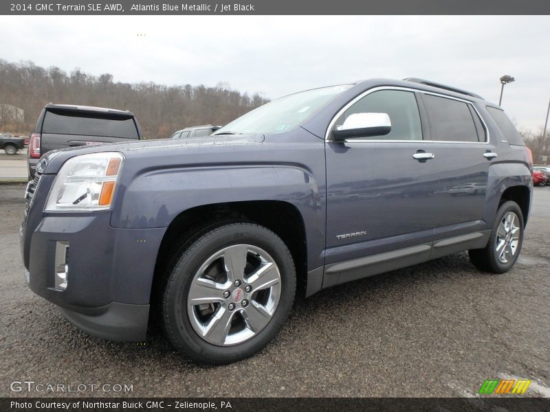 Atlantis Blue Metallic / Jet Black 2014 GMC Terrain SLE AWD