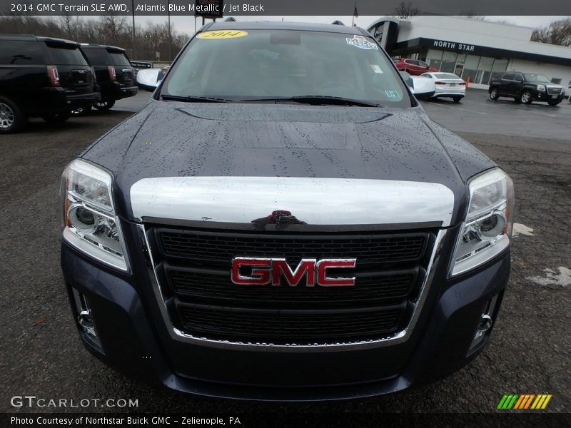 Atlantis Blue Metallic / Jet Black 2014 GMC Terrain SLE AWD