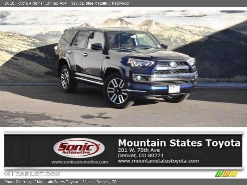 Nautical Blue Metallic / Redwood 2018 Toyota 4Runner Limited 4x4