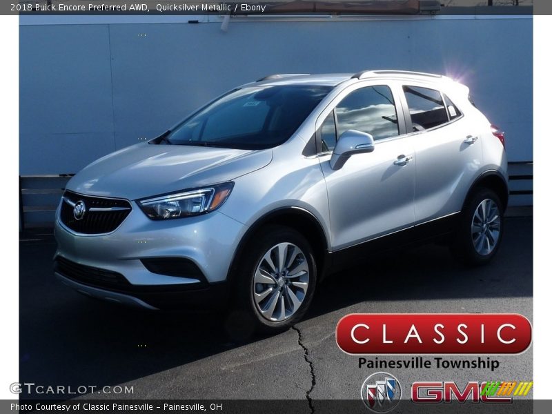 Quicksilver Metallic / Ebony 2018 Buick Encore Preferred AWD