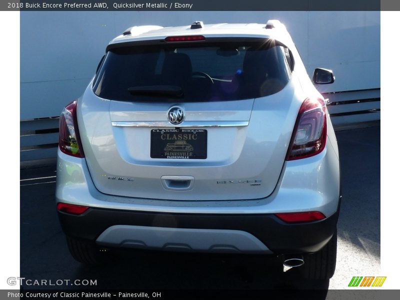 Quicksilver Metallic / Ebony 2018 Buick Encore Preferred AWD