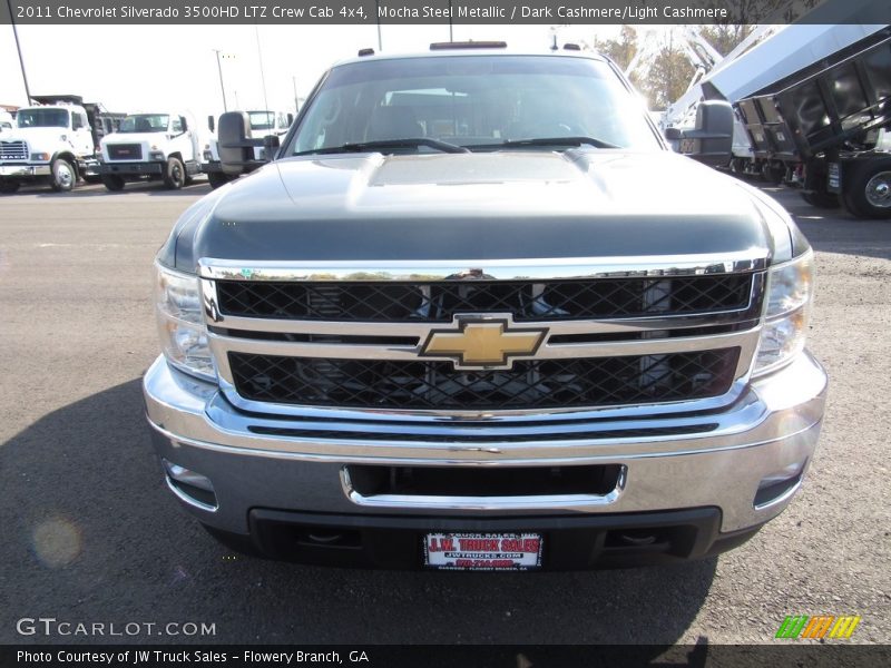 Mocha Steel Metallic / Dark Cashmere/Light Cashmere 2011 Chevrolet Silverado 3500HD LTZ Crew Cab 4x4